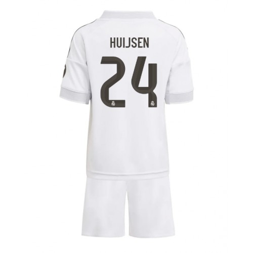 Maglia Calcio Real Madrid Dean Huijsen #24 Prima Divisa Bambino 2025-26 Manica Corta (+ pantaloncini)